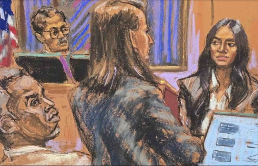 Why Survivors Stay Silent - Cassie Ventura testifying in court during Sean “Diddy” Combs’ trial, surrounded by legal teams and the judge