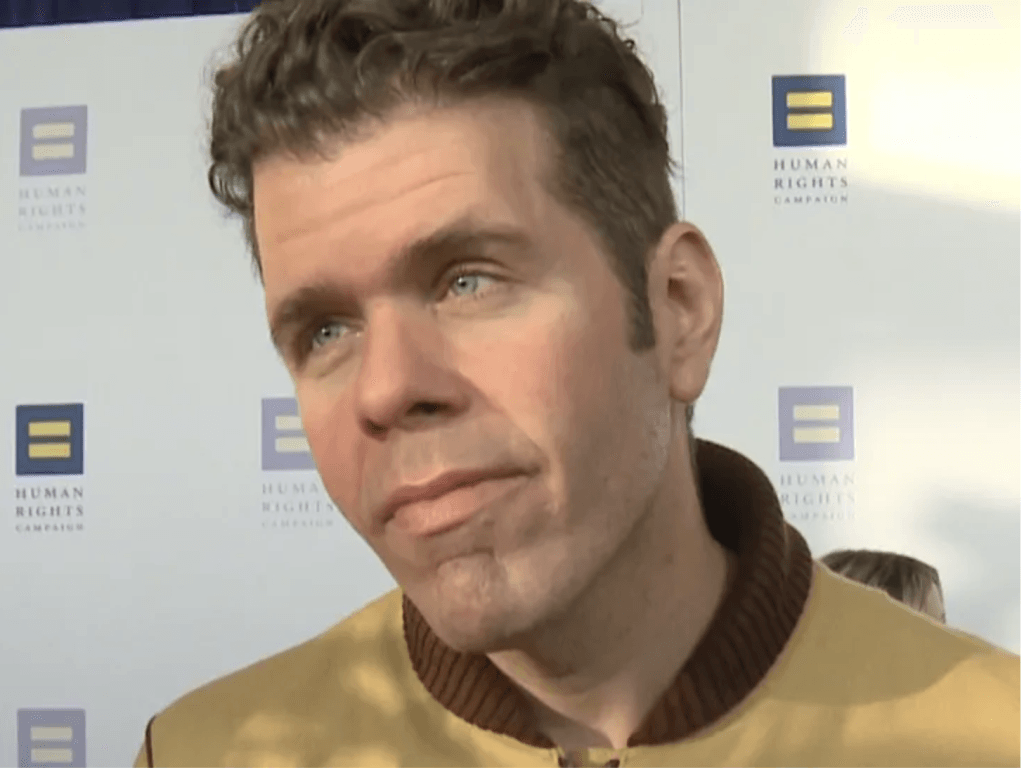 Perez Hilton speaking during a Human Rights Campaign event before his widely reported TikTok livestream in August 2026.